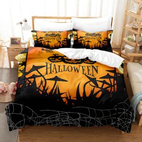 Halloween Series Bed Sheet Holiday Bedding Three-piece Set (Option: 2style-180 × 200)