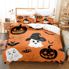 Halloween Series Bed Sheet Holiday Bedding Three-piece Set (Option: 5style-229 × 229)